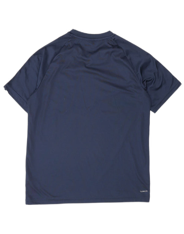 Adidas T-shirt da ragazzo Top 13-14 anni Blu Navy Poliestere Sport