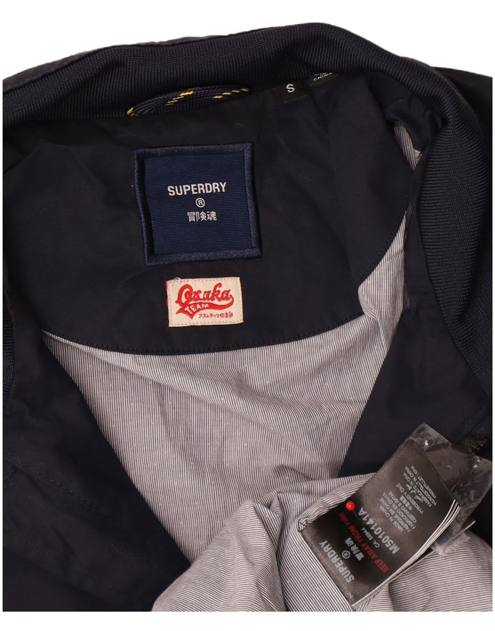 Giubbotto bomber da uomo Superdry UK 36 piccolo cotone blu navy
