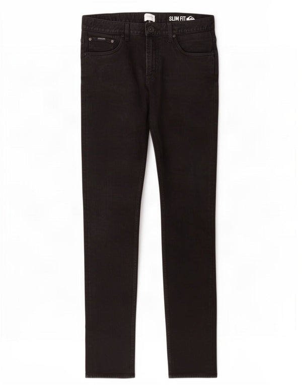 Quiksilver Mens Skinny Jeans W34 L34 Black Cotton