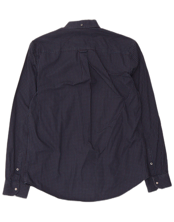 Camicia da uomo Ben Sherman in cotone maculato blu navy medio