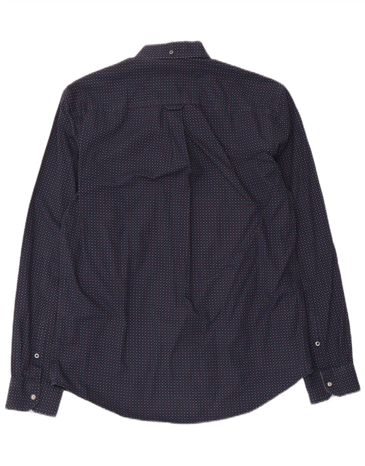 Camicia da uomo Ben Sherman in cotone maculato blu navy medio