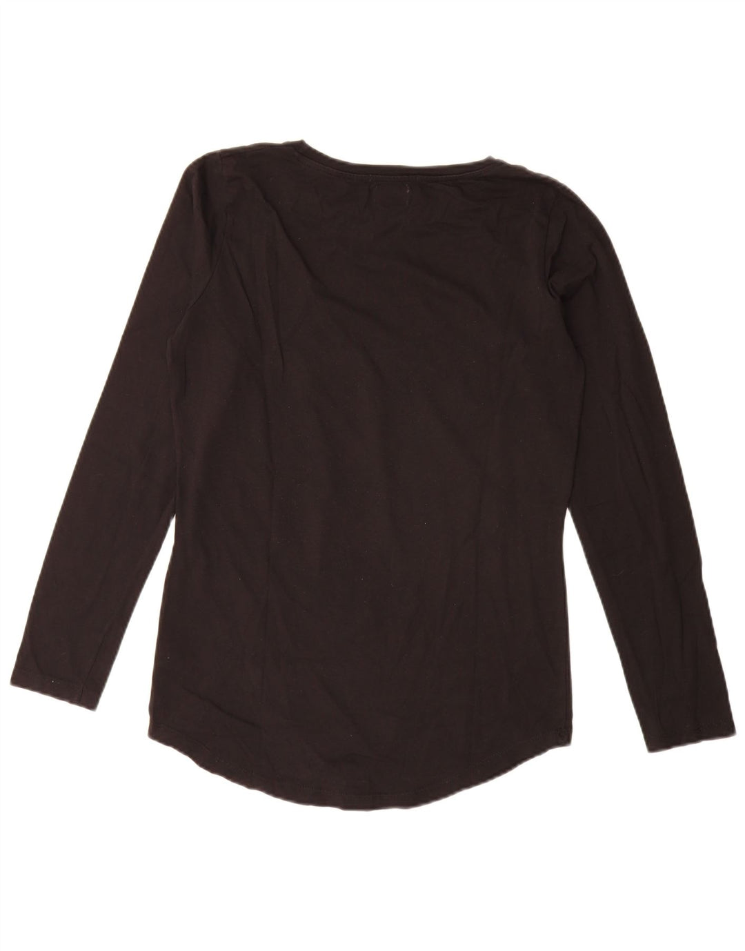 Converse Top grafico da donna a maniche lunghe UK 12 medio cotone nero