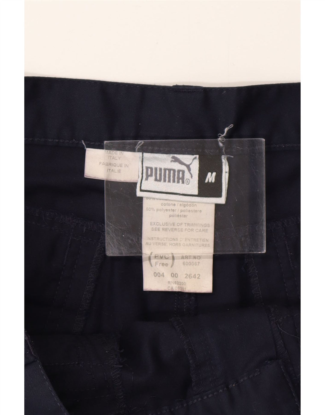 Pantaloncini cargo da uomo PUMA medi W32 in cotone blu navy