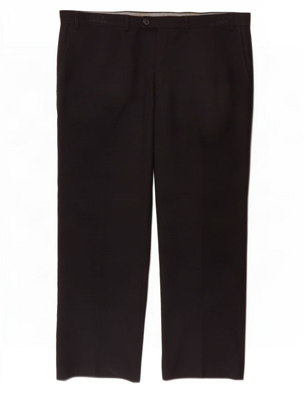 Pantaloni casual dritti su misura da uomo Marks & Spencer W42 L29 Blu Navy