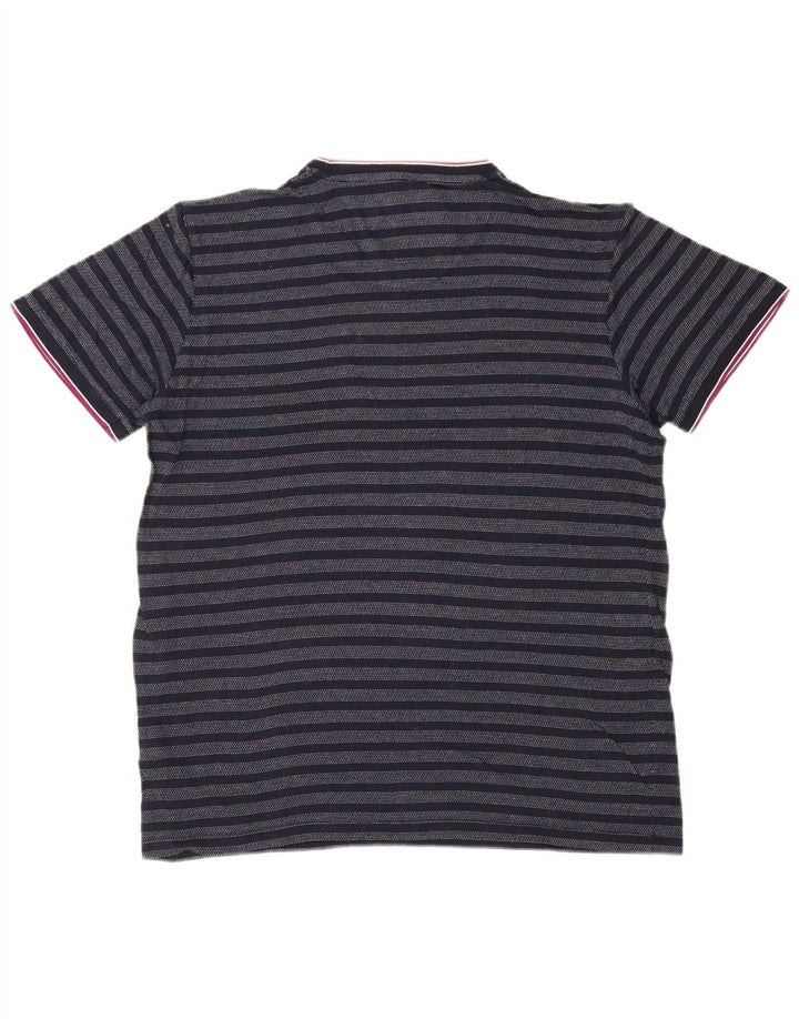 T-shirt da uomo Ted Baker taglia 3 media cotone a righe blu navy