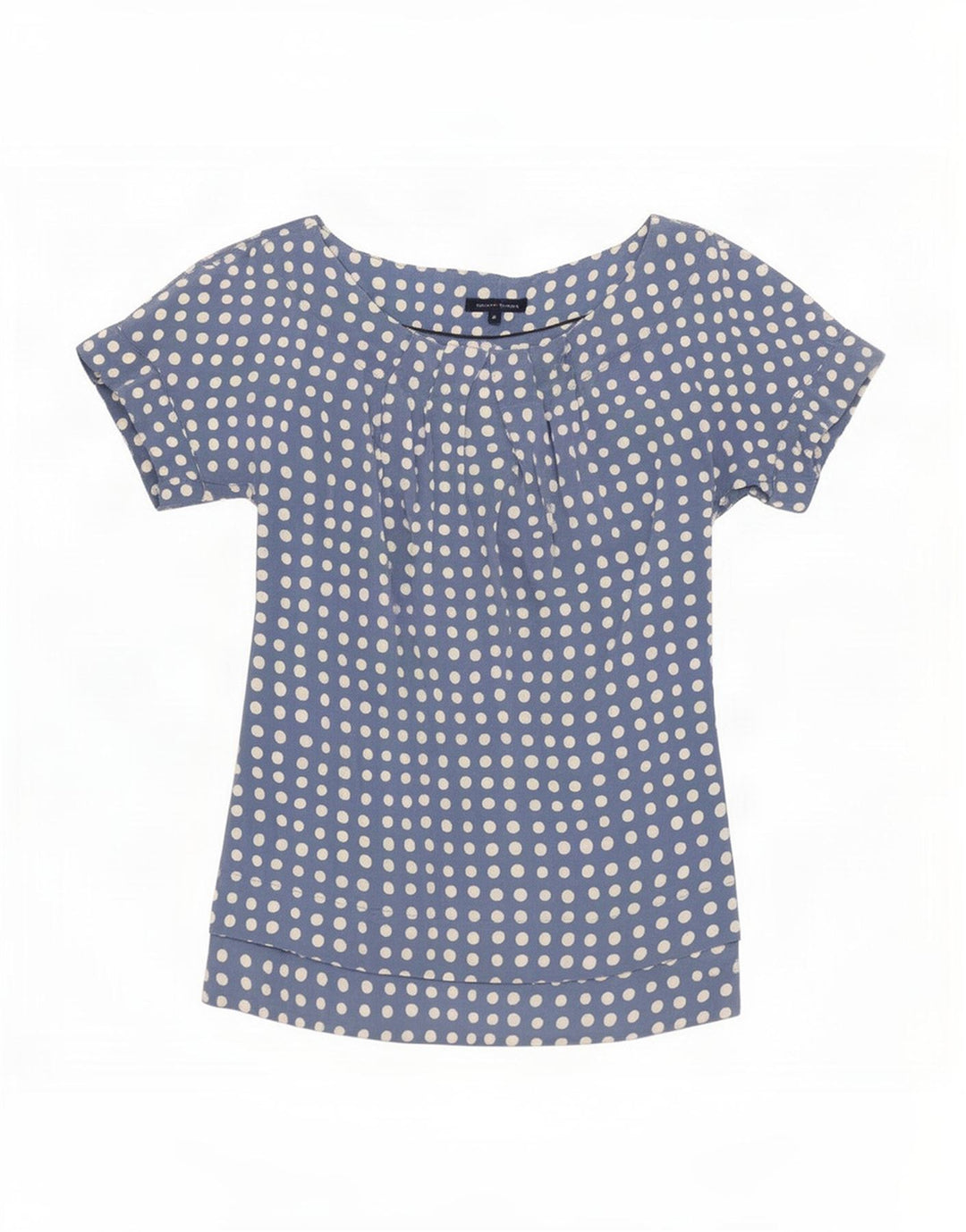 Camicetta da donna Tommy Hilfiger Top US 8 Seta a pois blu medio