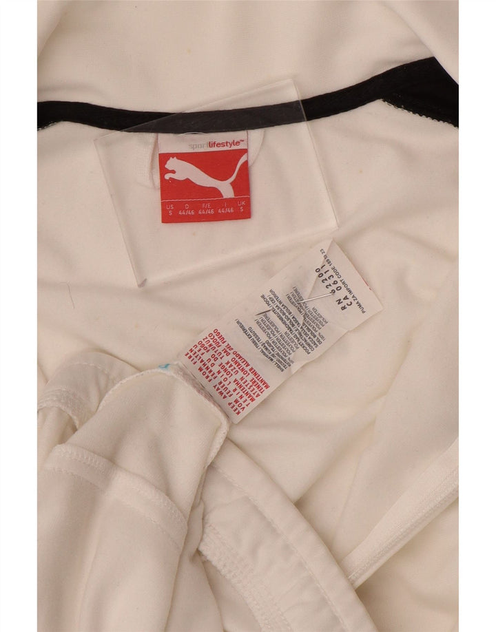 Giacca da ginnastica da uomo Puma Small in poliestere bianco