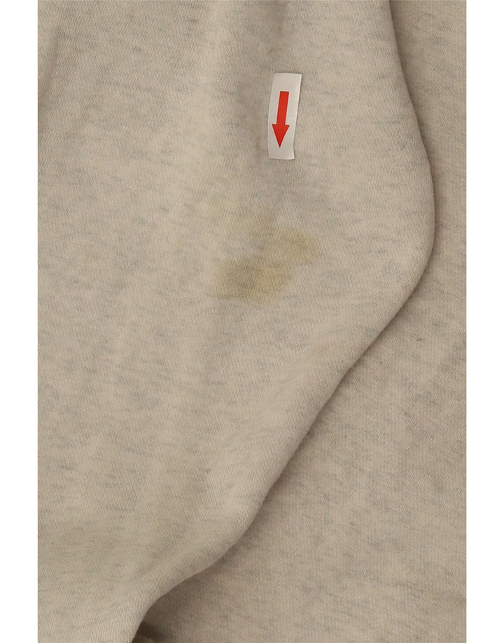 Felpa con cappuccio grafica Nike da uomo piccola in cotone grigio