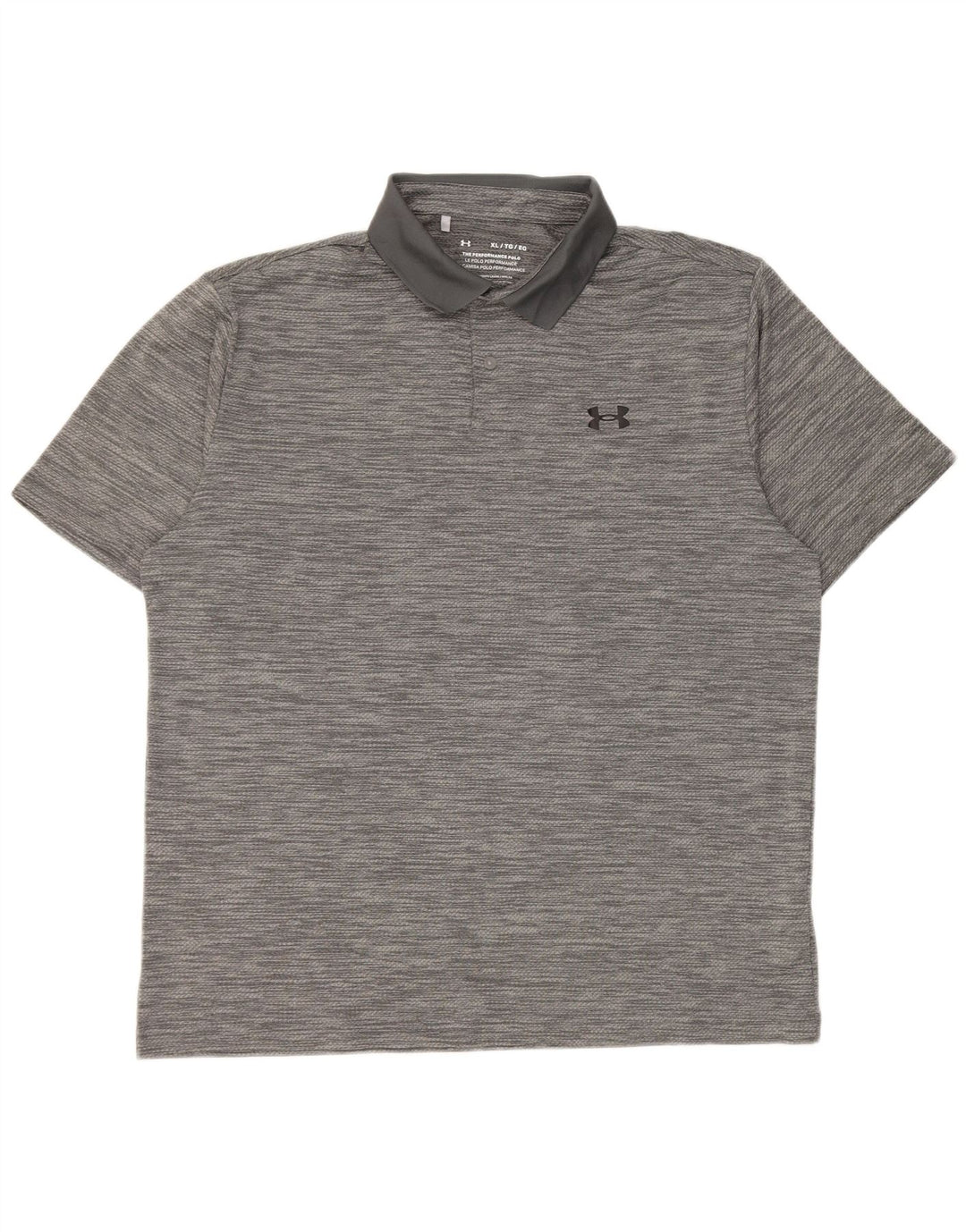 Polo da uomo Under Armour XL poliestere screziato grigio