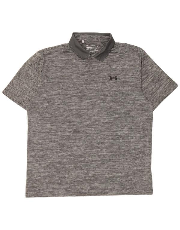 Polo da uomo Under Armour XL poliestere screziato grigio