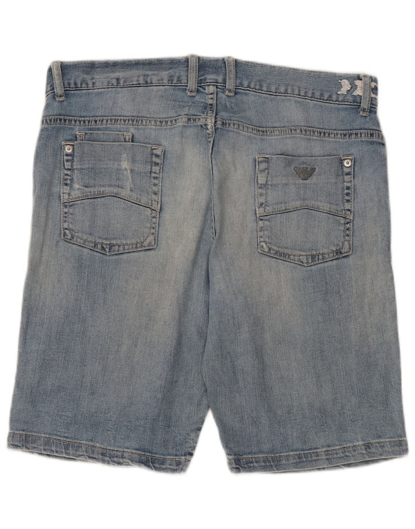 Armani Boys Denim Shorts 15-16 Years W34 Blue Cotton