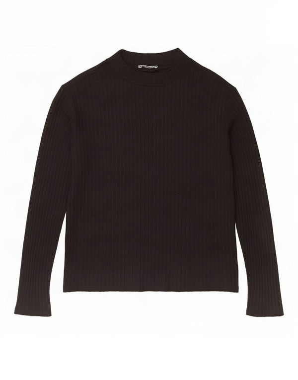 Top Zara da donna a maniche lunghe UK 14 grande nero
