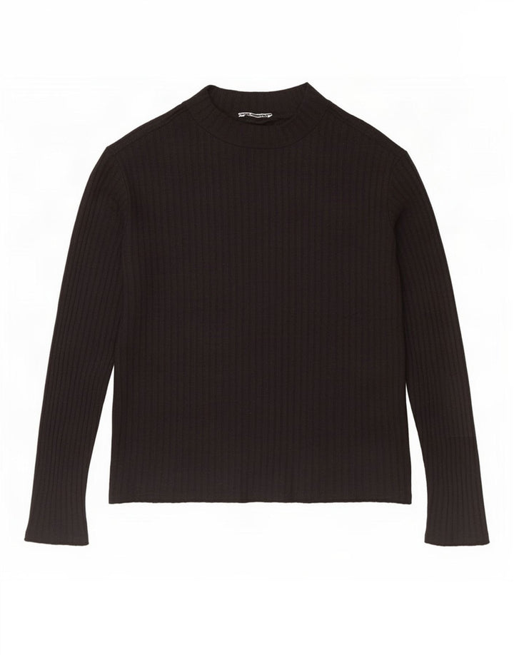 Top Zara da donna a maniche lunghe UK 14 grande nero