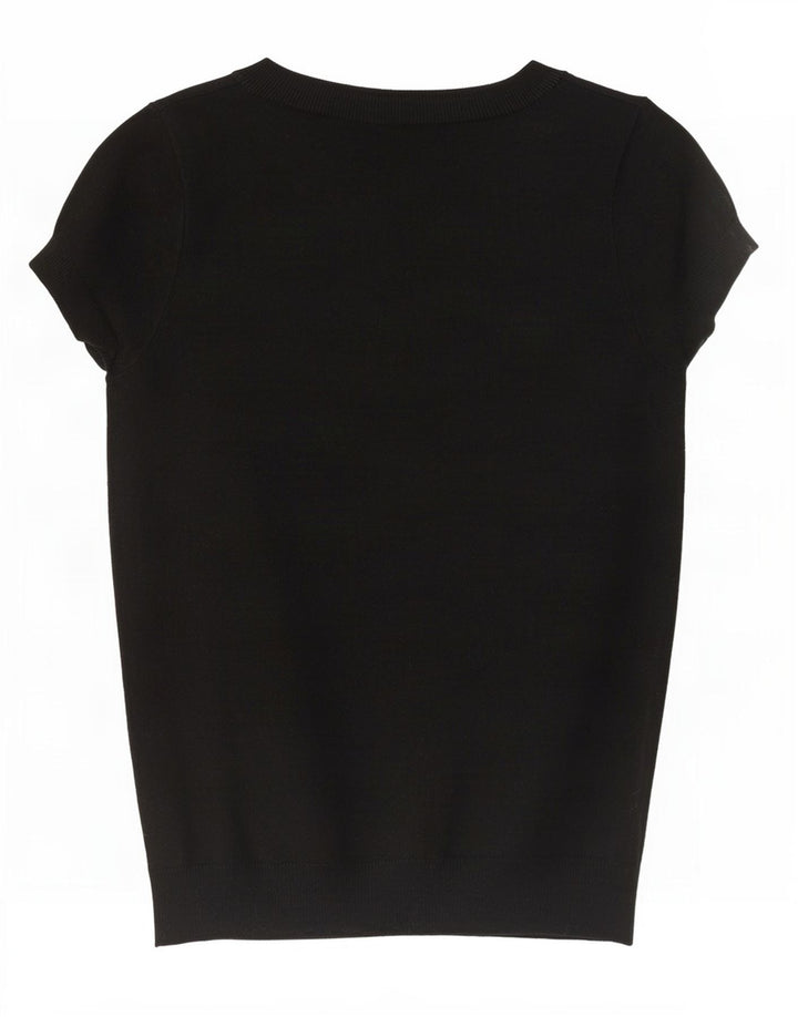 T-shirt Zara da donna Top UK 14 grande nera