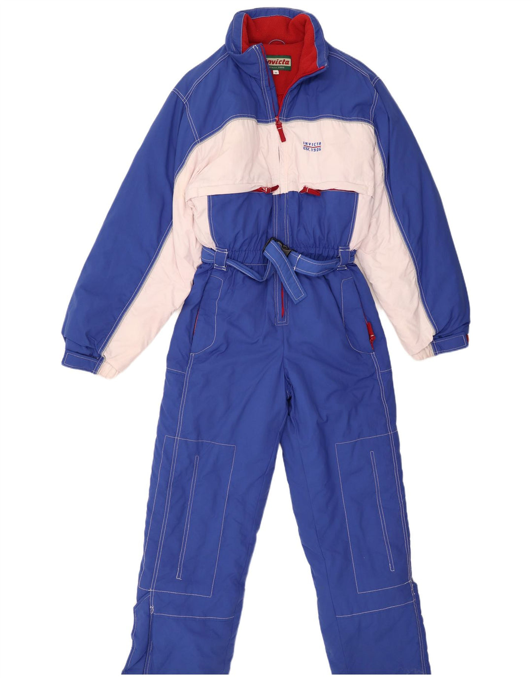 Tuta da sci per ragazzi Invicta 15-16 anni W32 L28 Blu Colourblock in poliammide