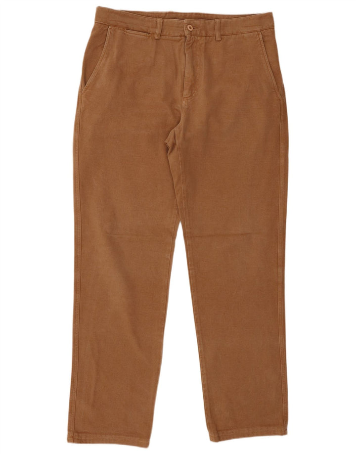 Pantaloni chino dritti da uomo AVIREX W36 L31 in cotone marrone