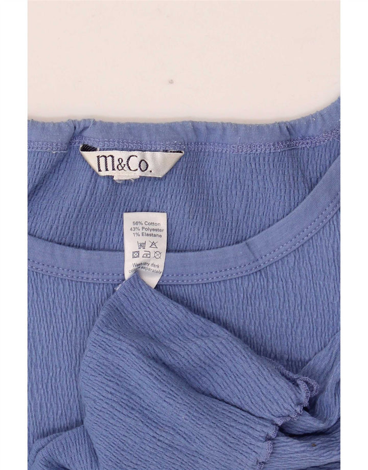 Canottiera da donna M&Co UK 20 2XL cotone blu
