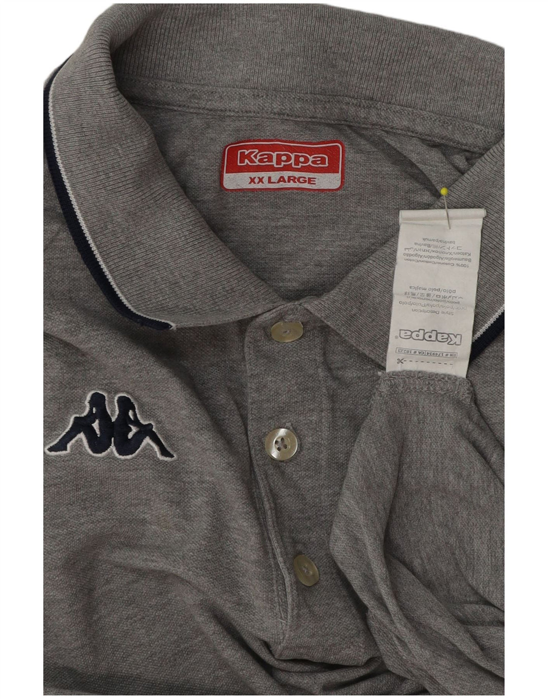 Polo Kappa Uomo 2XL Cotone Grigio