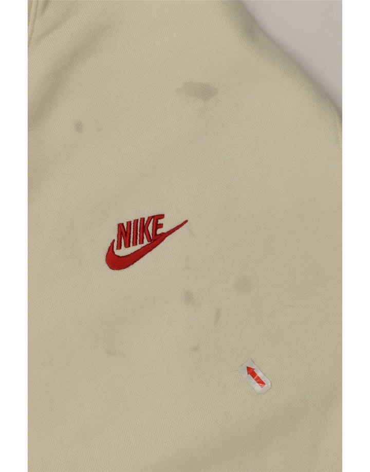 Felpa da uomo Nike Maglione grande in cotone bianco sporco