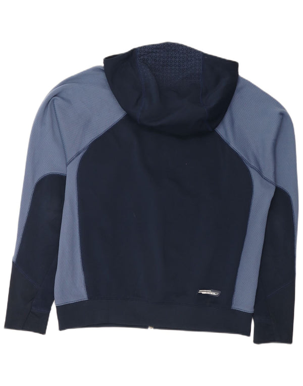 Giacca da ginnastica con cappuccio grafica Nike da uomo, color block medio blu navy