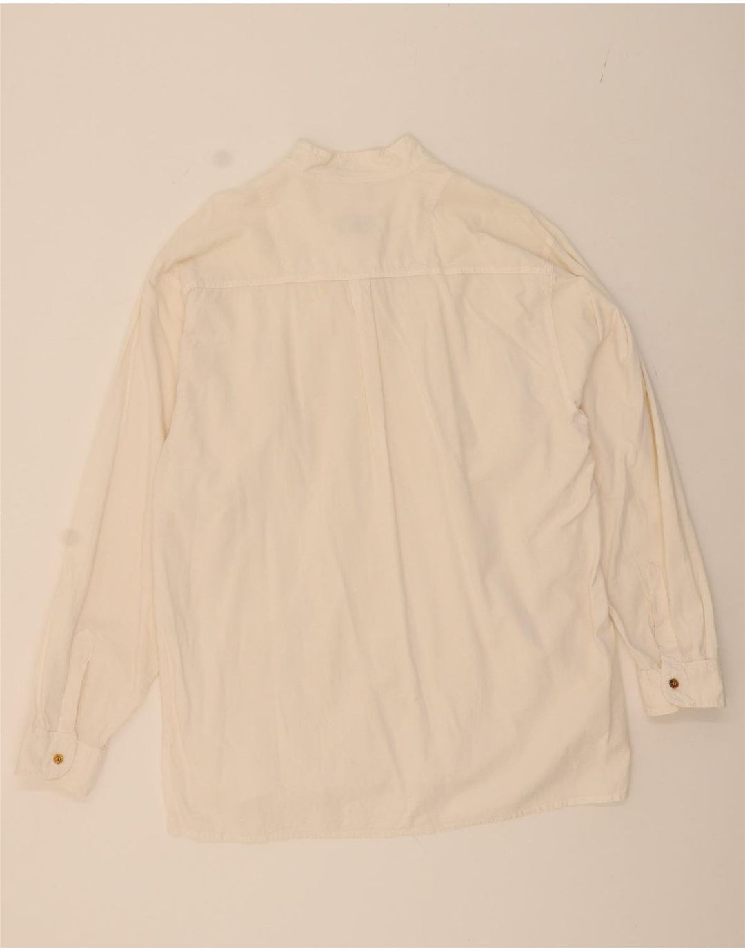 JOHN F GEE Mens Shirt Large Off White Cotton Vintage John F Gee and Second-Hand John F Gee from Messina Hembry 