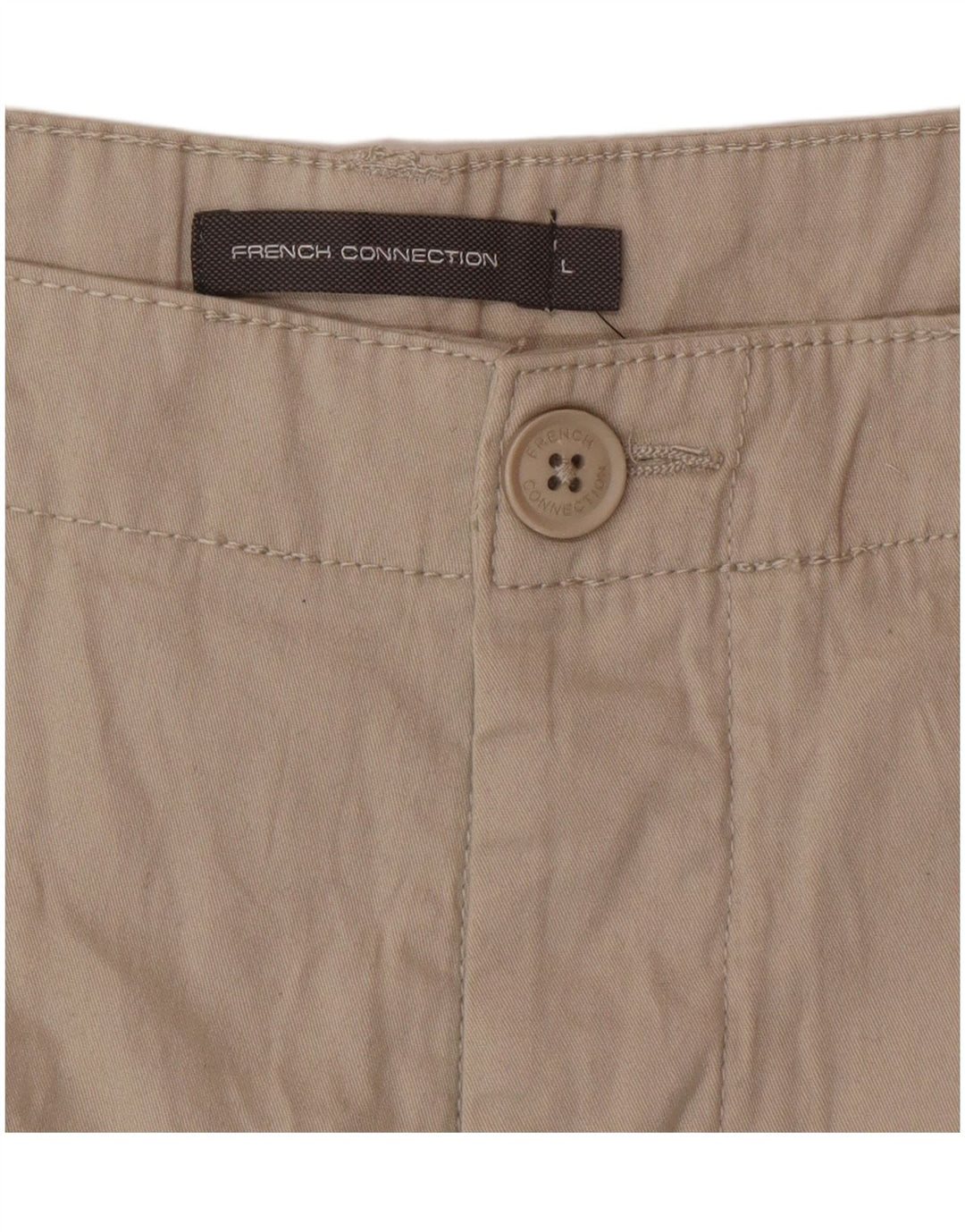 Pantaloncini cargo da uomo French Connection grandi W36 in cotone beige