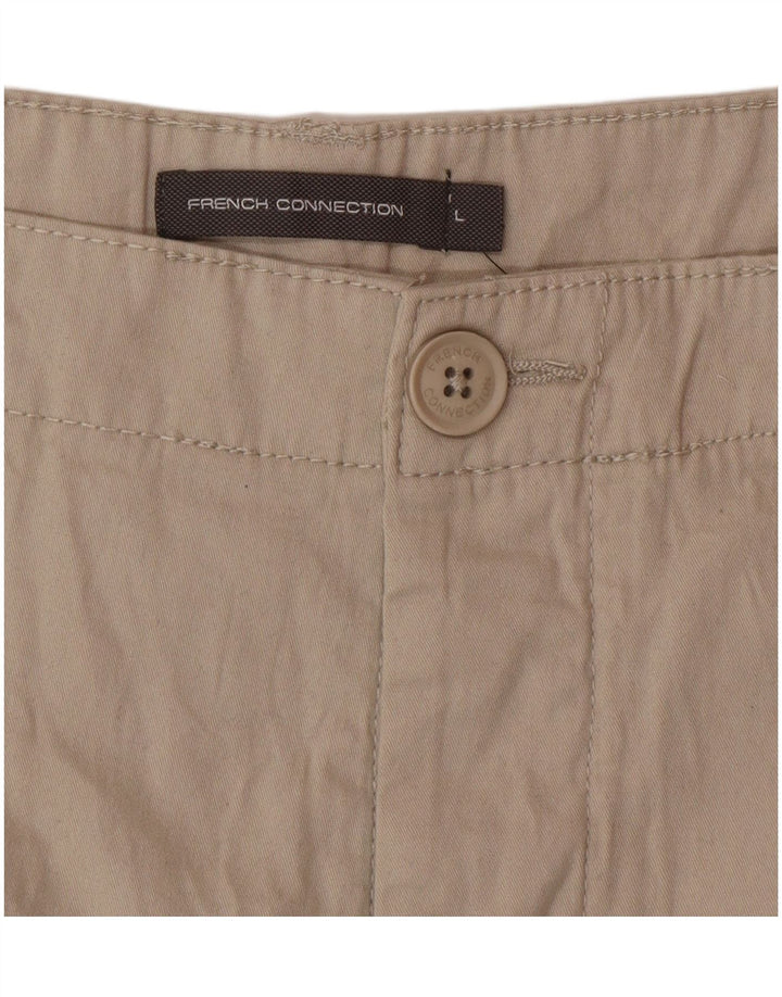 Pantaloncini cargo da uomo French Connection grandi W36 in cotone beige