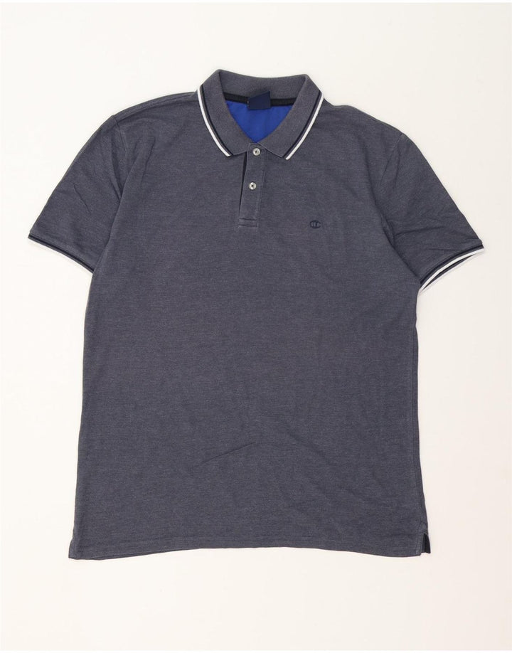 Polo da uomo Champion Large in cotone grigio