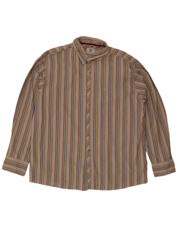 Camicia da uomo Fat Face 2XL Cotone a righe beige