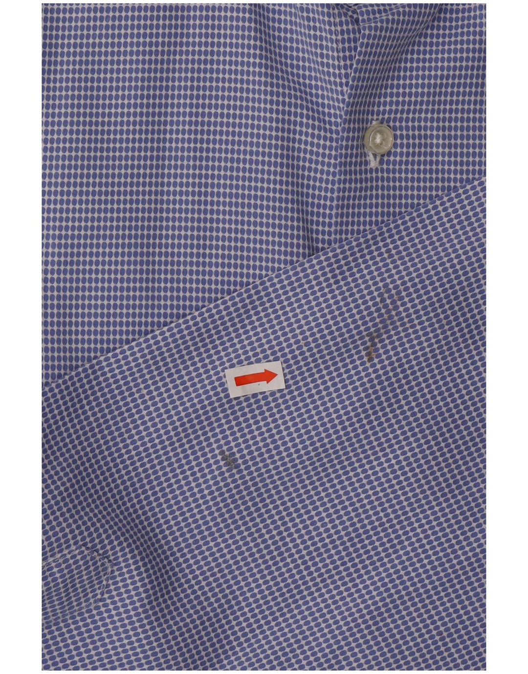 Camicia da uomo FAY taglia 42 16 1/2 grande cotone maculato blu