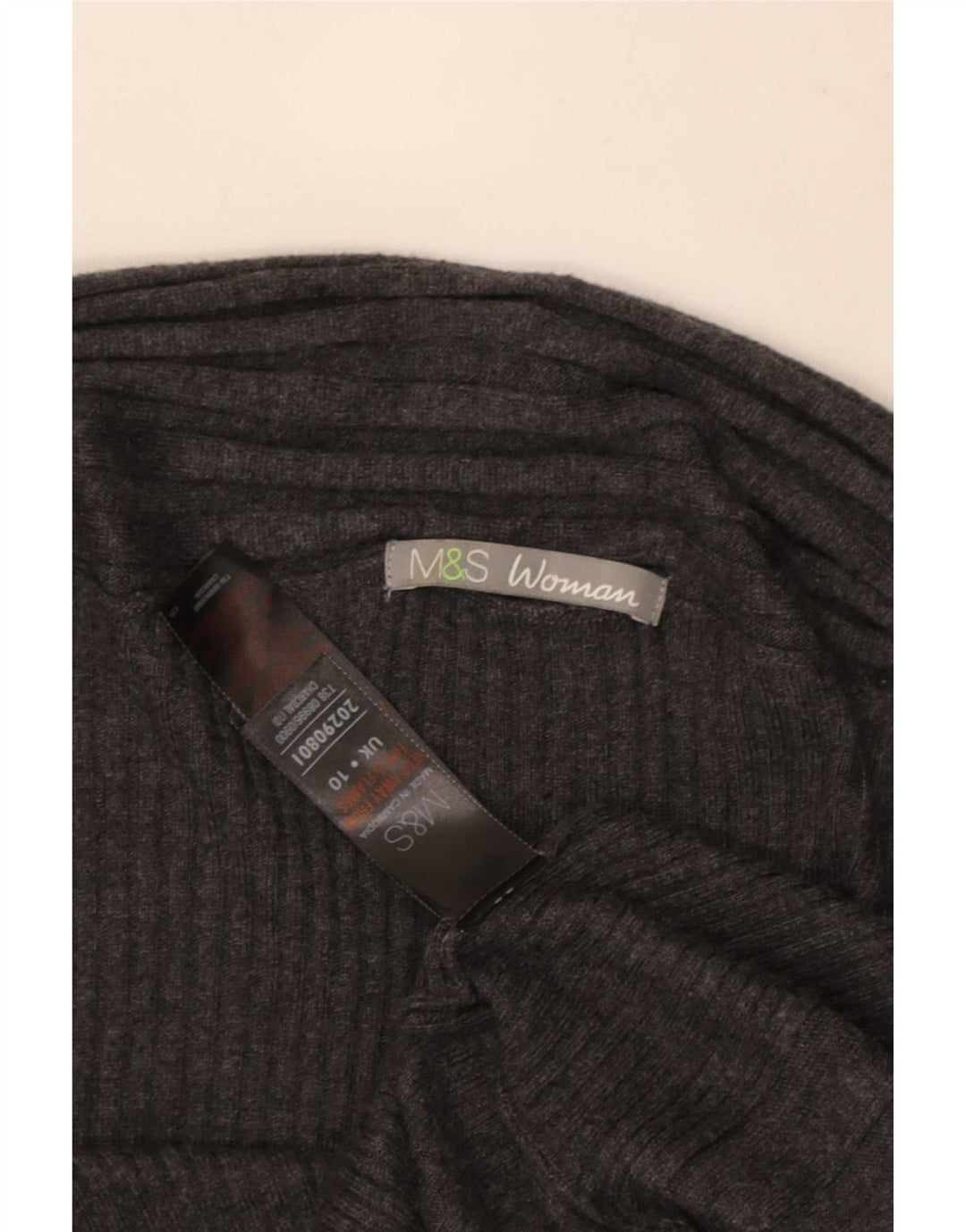 Maglione cardigan asimmetrico da donna Marks & Spencer UK 10 piccolo grigio