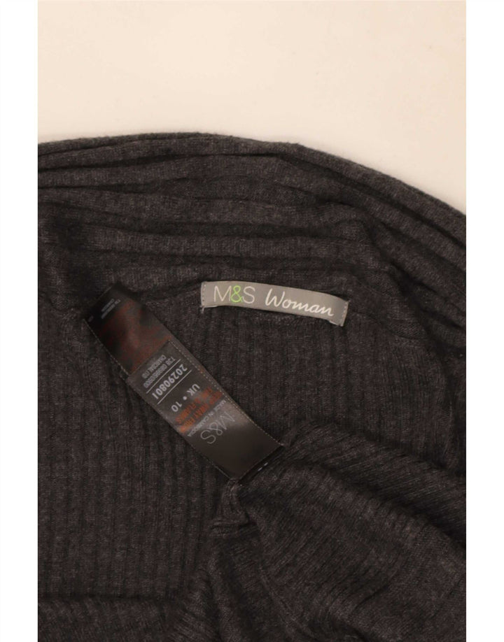 Maglione cardigan asimmetrico da donna Marks & Spencer UK 10 piccolo grigio
