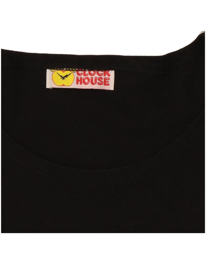 CLOCK HOUSE T-shirt da donna Top UK 12 Medium Nero
