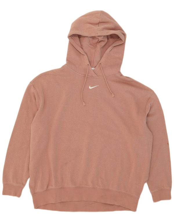 Felpa con cappuccio Nike da uomo, vestibilità ampia, grande, in cotone rosa
