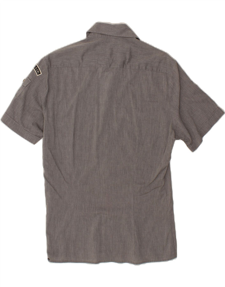 LEVI'S Mens Short Sleeve Shirt Large Grey Cotton Vintage Levi's and Second-Hand Levi's from Messina Hembry 