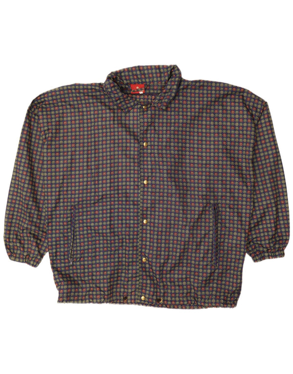 Giubbotto bomber oversize da uomo VINTAGE UK 40 grande pois blu