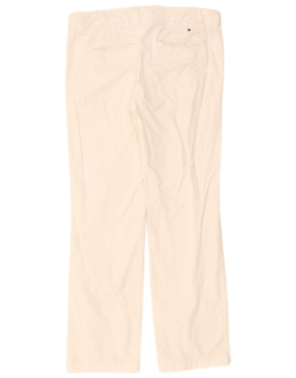 Pantaloni chino dritti da donna Tommy Hilfiger US 4 Small W32 L29 Bianco