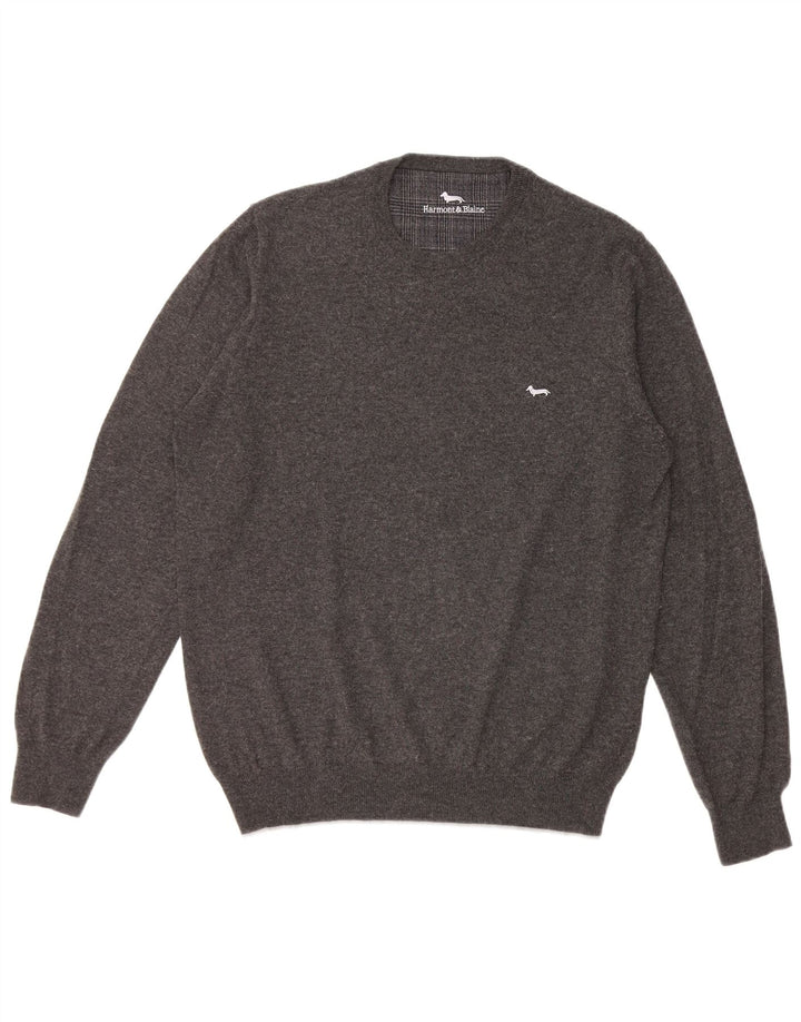 Maglione girocollo da uomo Harmont & Blaine grande cotone grigio