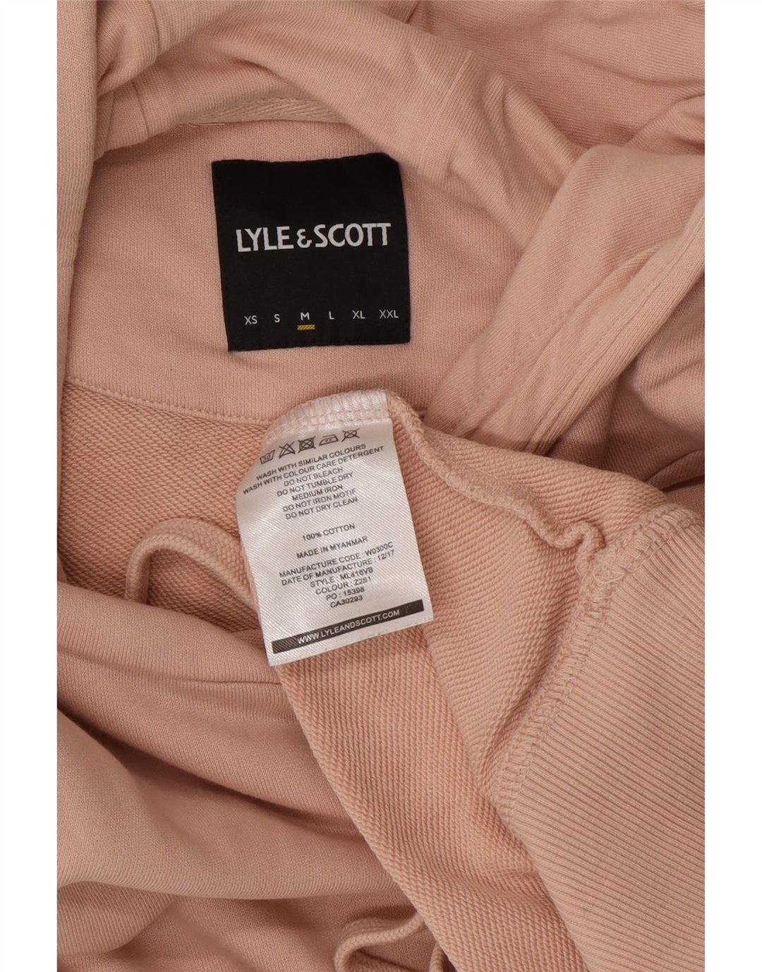 Felpa con cappuccio da uomo Lyle & Scott in cotone rosa medio