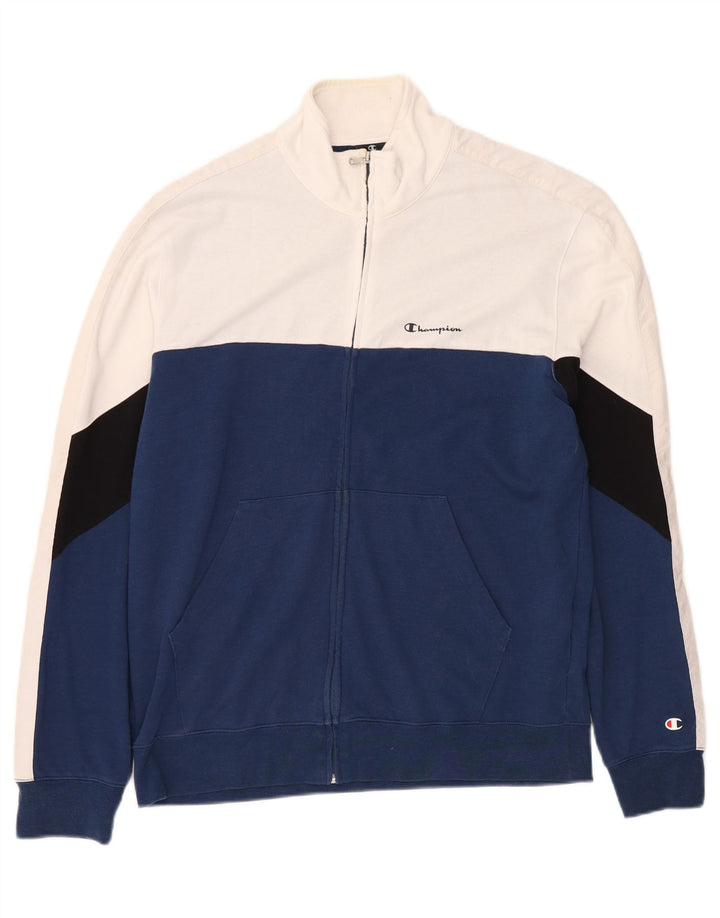 Giacca da tuta da uomo CHAMPION XL in cotone color block blu