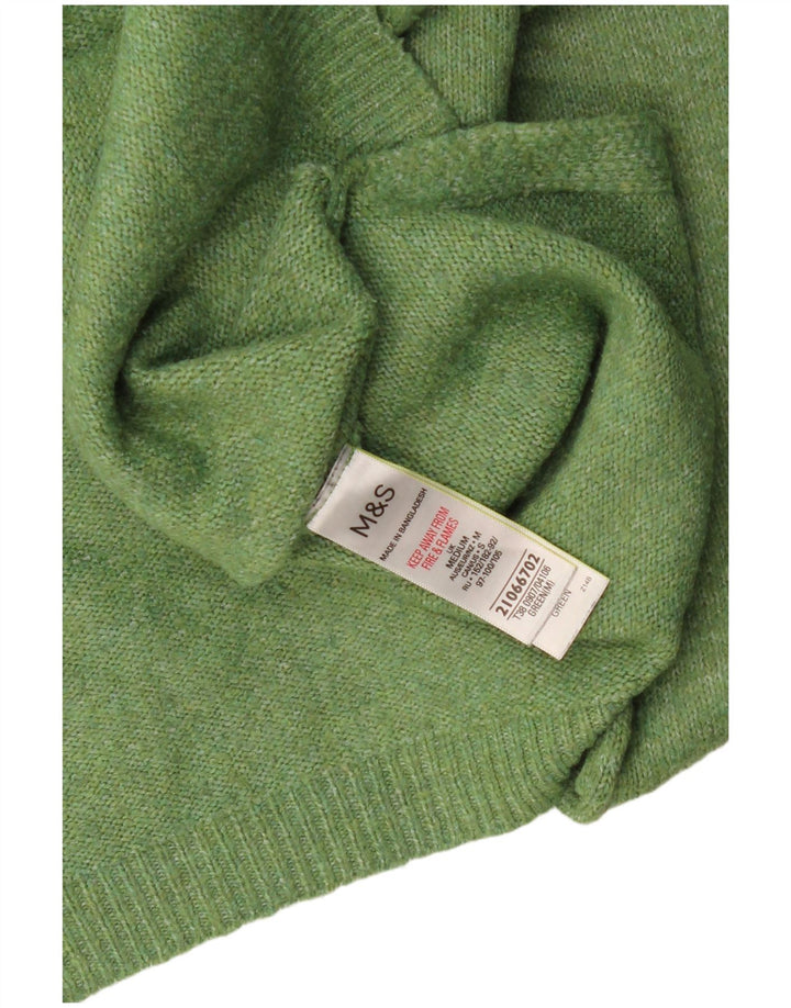 Maglione oversize con scollo a V da donna Marks & Spencer UK 14 Verde medio