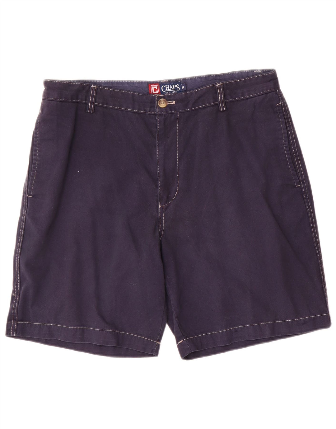 Pantaloncini chino da uomo Chaps grandi W34 in cotone blu navy