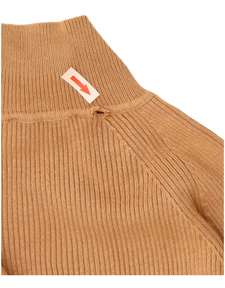 Maglione a collo alto da donna Zara UK 12 Viscosa beige medio