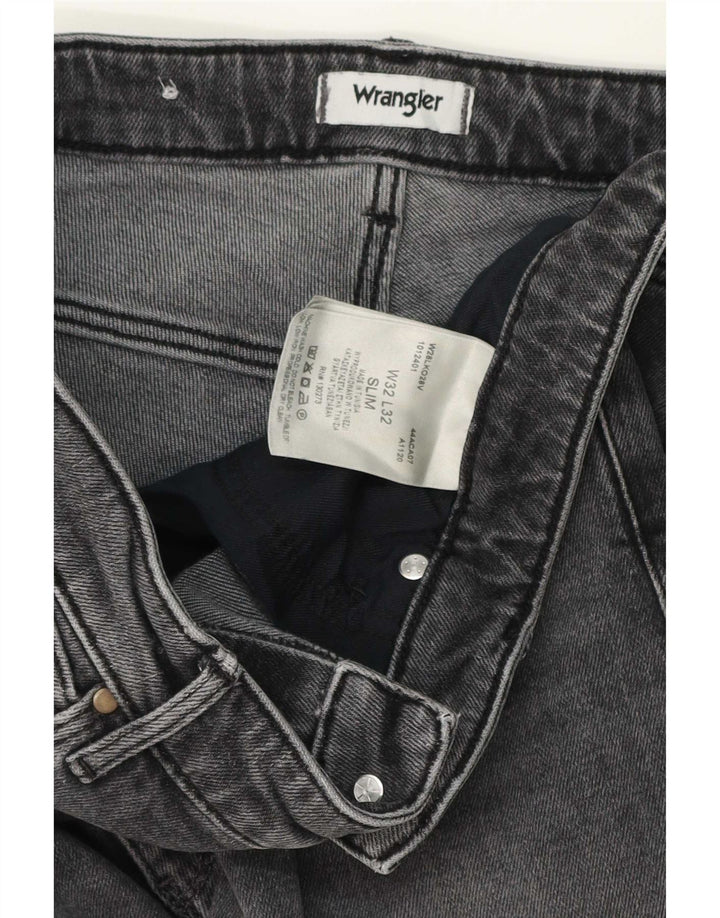 Jeans slim da uomo Wrangler W32 L32 cotone grigio