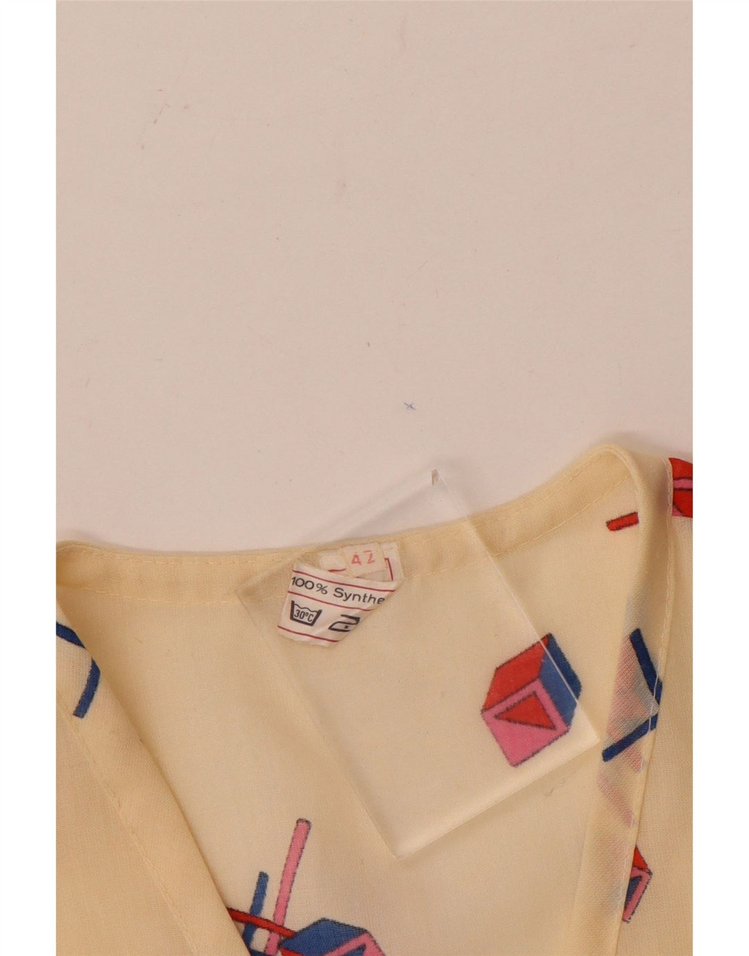 Camicetta corta a maniche lunghe da donna Trevira IT 42 Beige medio geometrico