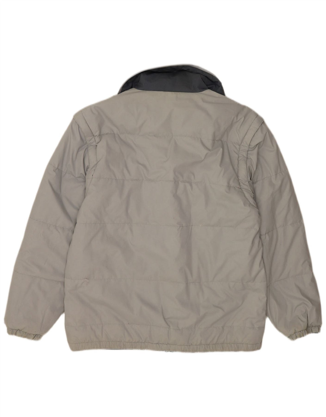 Giacca imbottita reversibile da uomo North Land UK 40 grande poliestere grigio