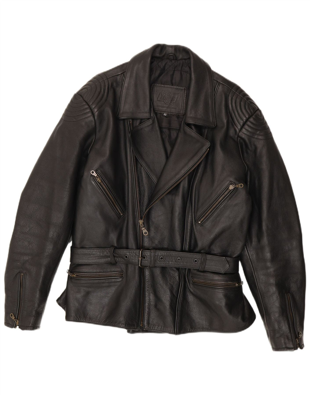 Giacca da motociclista in pelle da uomo Louis UK 42 XL Pelle nera