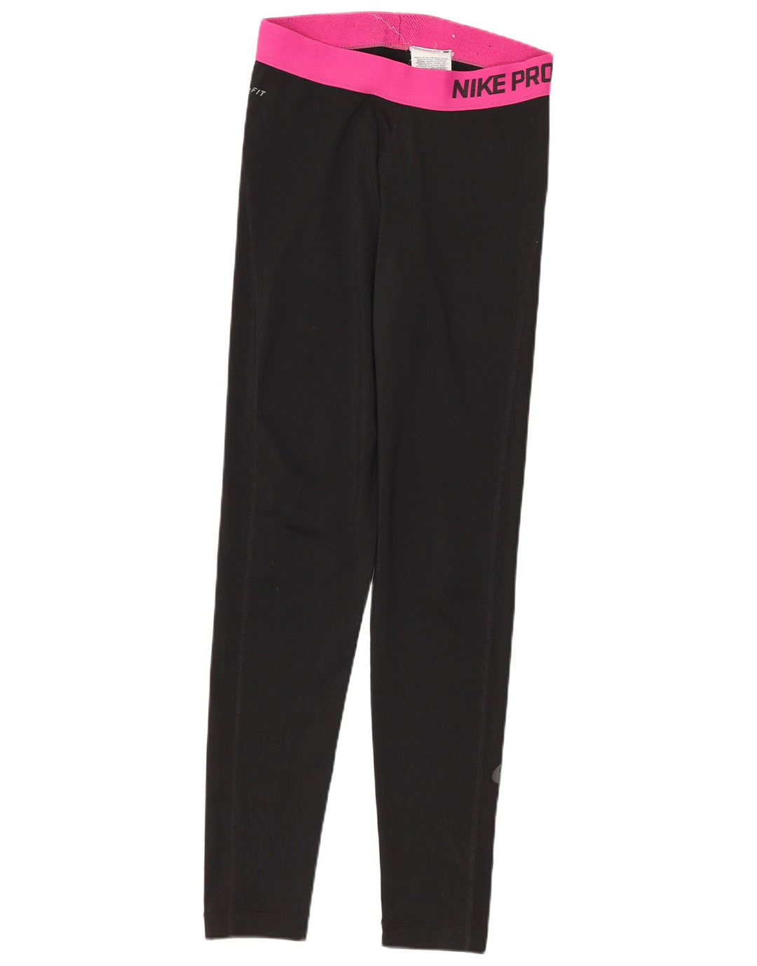 Leggings Nike Dri Fit da donna UK 8 Small Nero Colourblock Poliestere