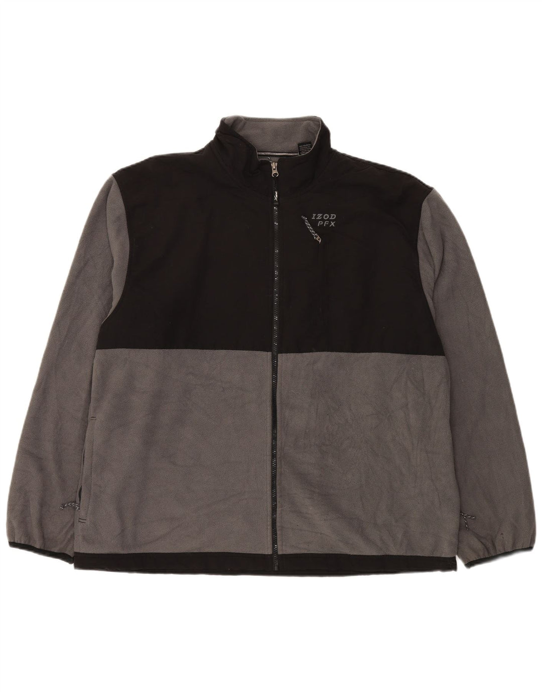 Giacca in pile da uomo IZOD UK 44 2XL Poliestere color block grigio
