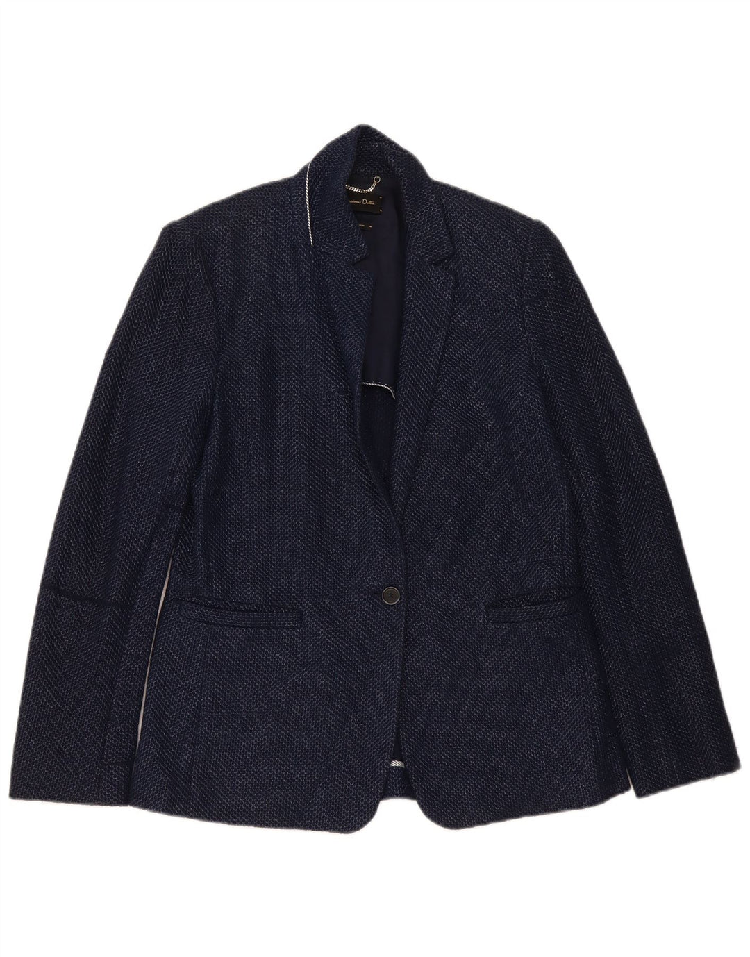 Giacca blazer da donna a 1 bottone Massimo Dutti EU 40 cotone medio blu navy